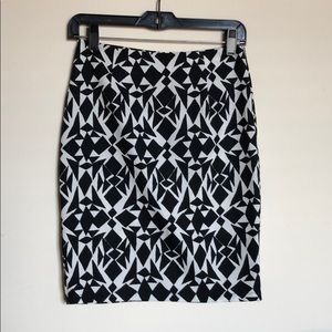 Geometric Pencil Skirt